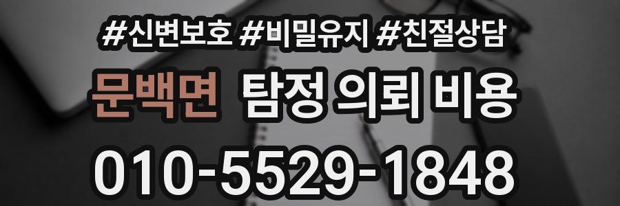 문백면 탐정 의뢰 비용