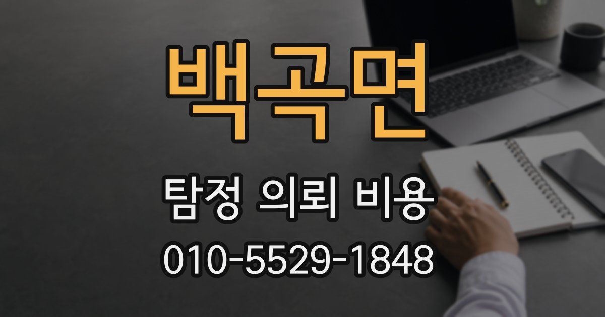 백곡면 탐정 의뢰 비용
