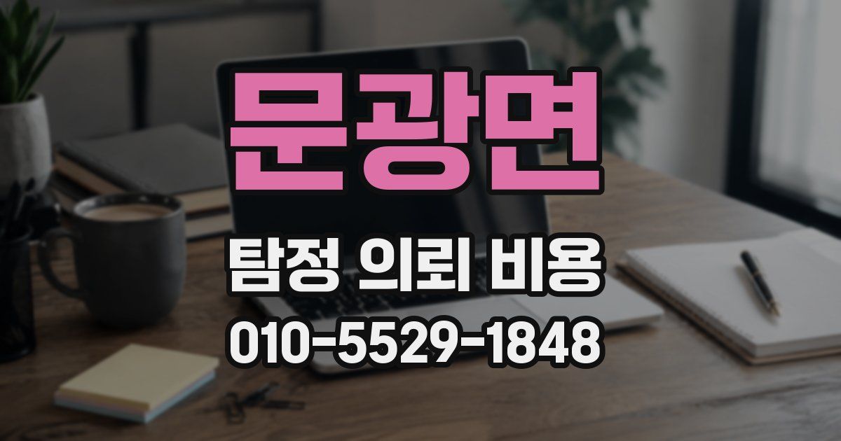 문광면 탐정 의뢰 비용