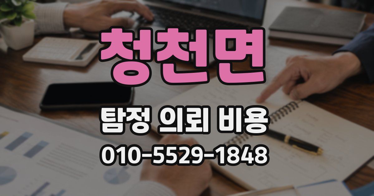 청천면 탐정 의뢰 비용