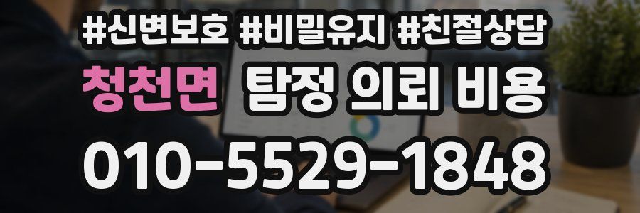청천면 탐정 의뢰 비용