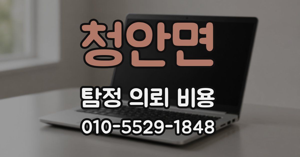 청안면 탐정 의뢰 비용