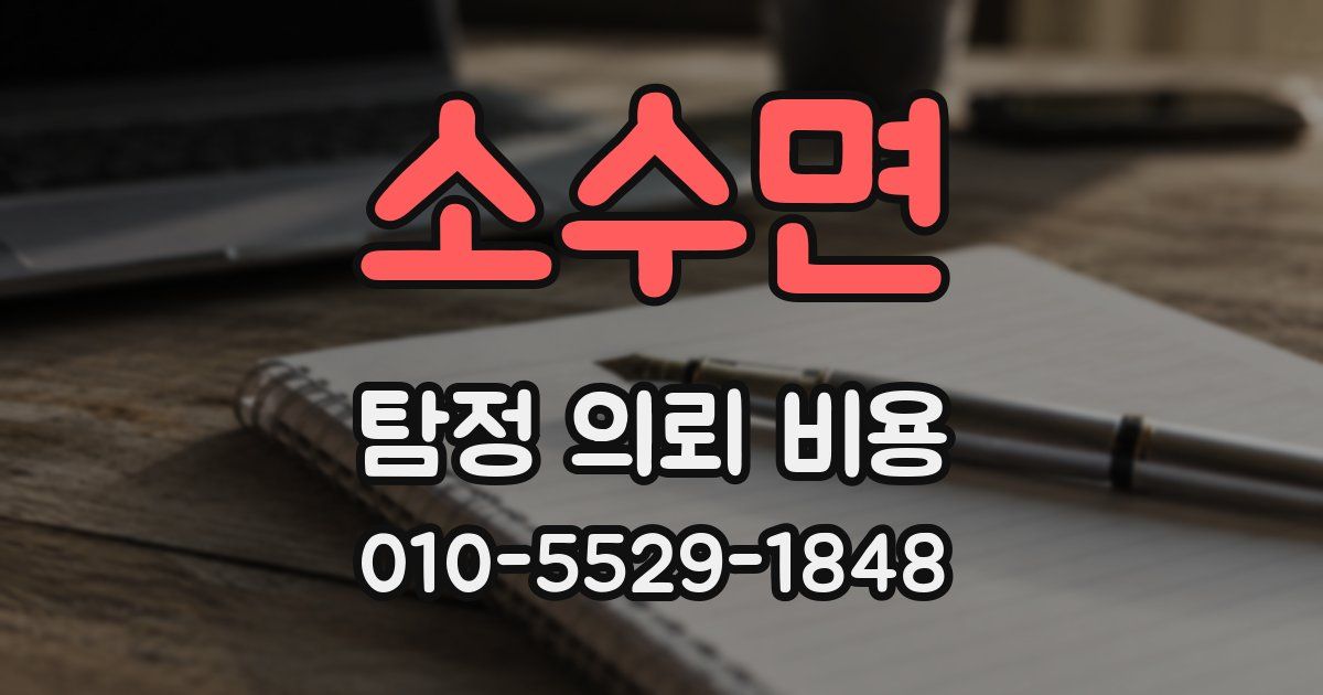 소수면 탐정 의뢰 비용