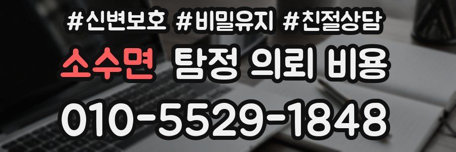 소수면 탐정 의뢰 비용