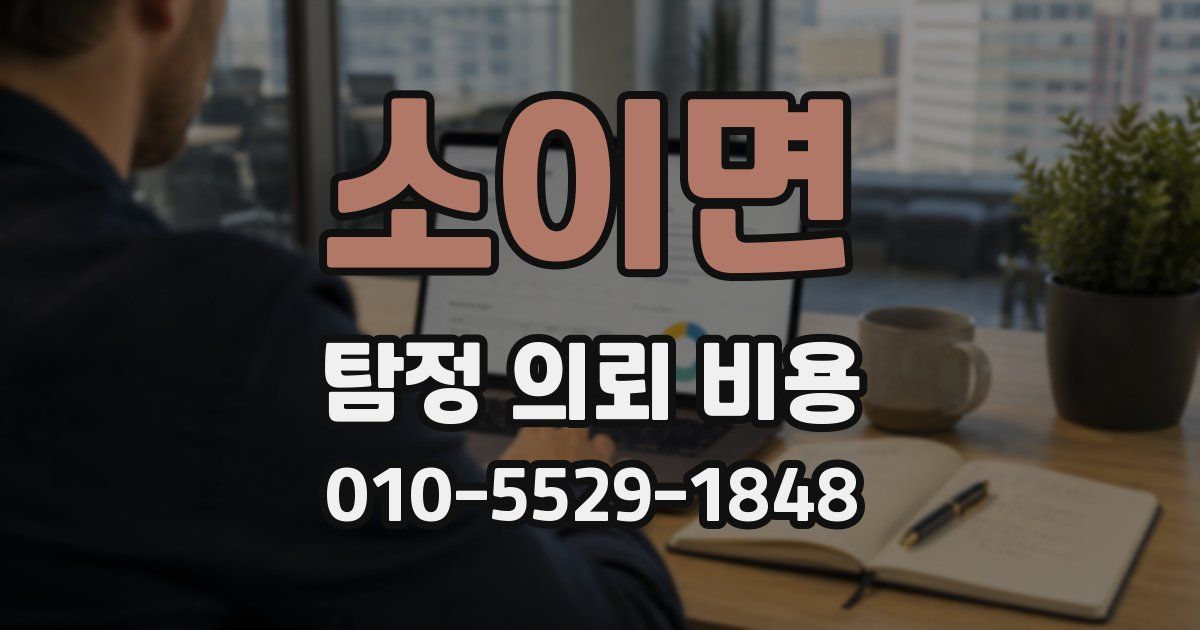 소이면 탐정 의뢰 비용