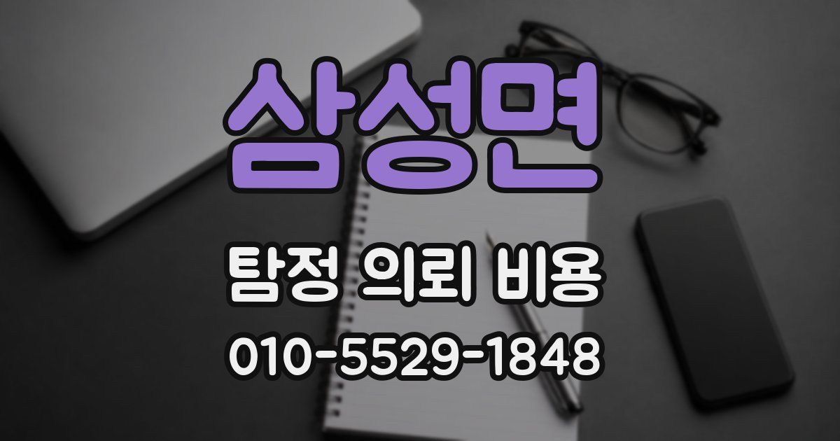 삼성면 탐정 의뢰 비용