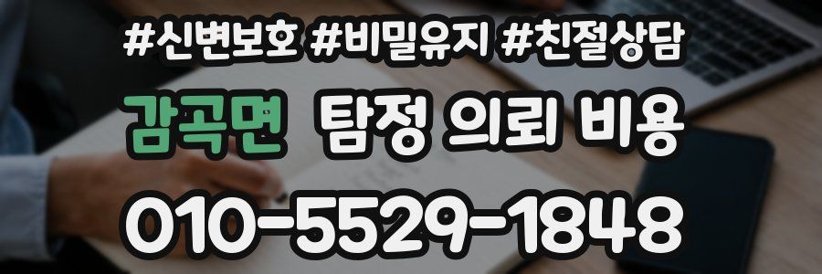 감곡면 탐정 의뢰 비용