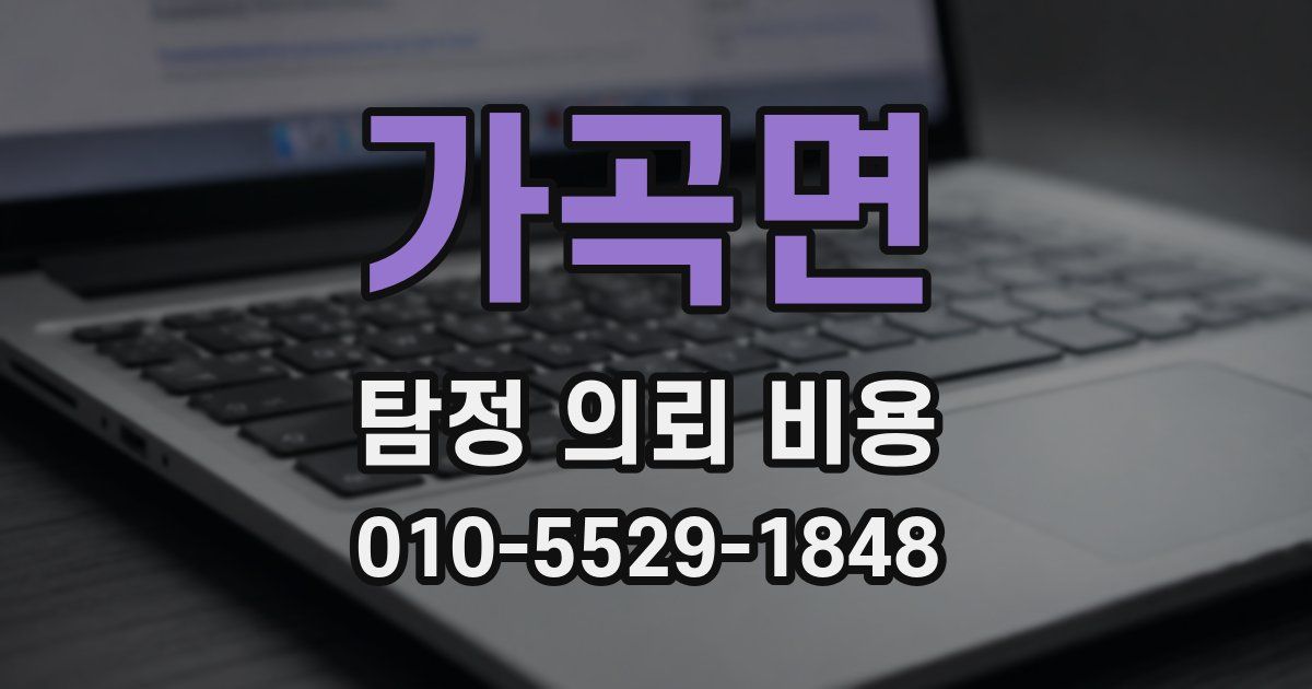 가곡면 탐정 의뢰 비용