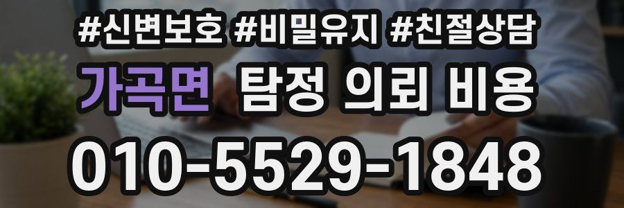 가곡면 탐정 의뢰 비용