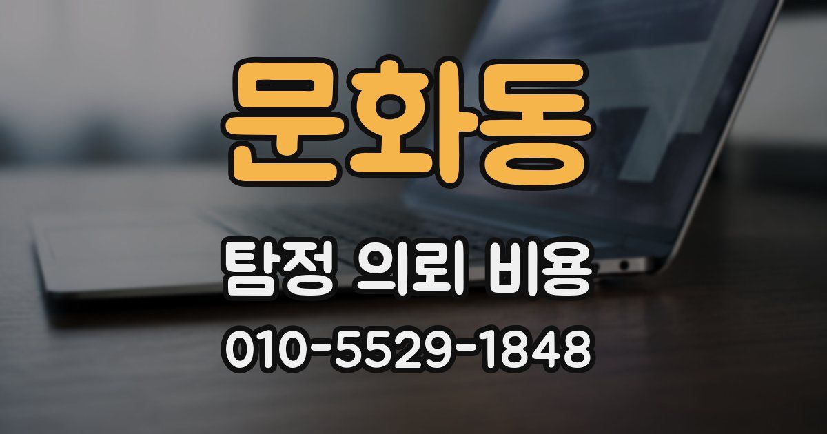 문화동 탐정 의뢰 비용
