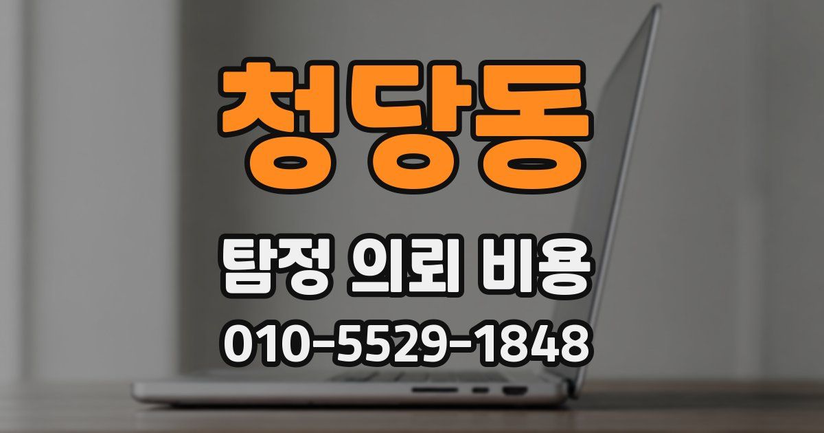 청당동 탐정 의뢰 비용