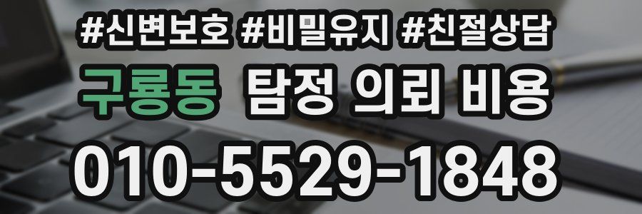 구룡동 탐정 의뢰 비용