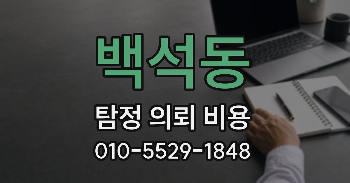 백석동 탐정 의뢰 비용