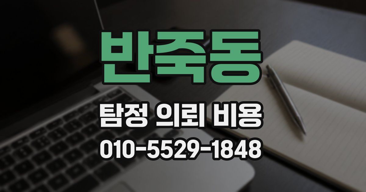 반죽동 탐정 의뢰 비용