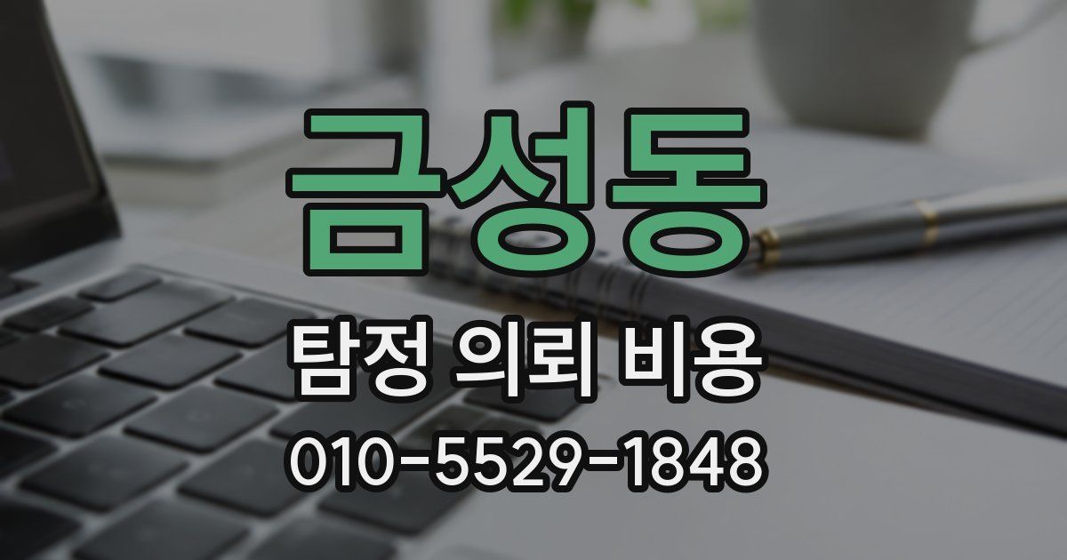 금성동 탐정 의뢰 비용