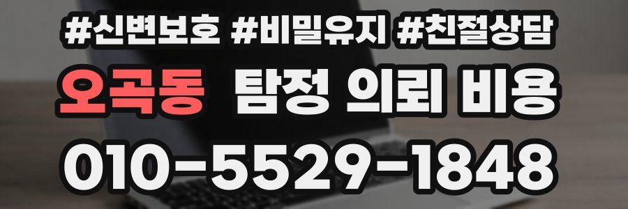 오곡동 탐정 의뢰 비용