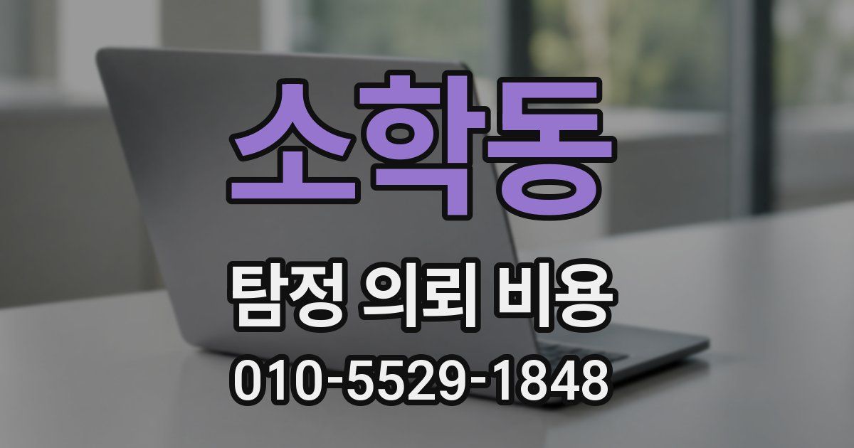 소학동 탐정 의뢰 비용
