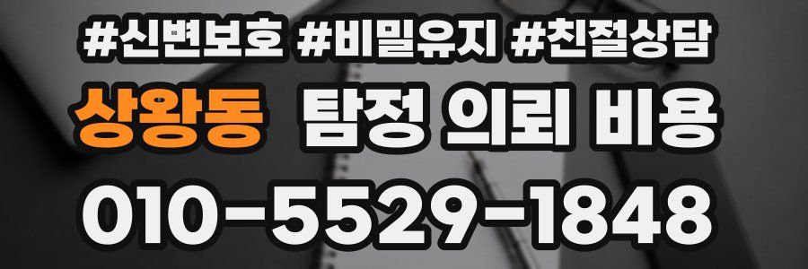 상왕동 탐정 의뢰 비용