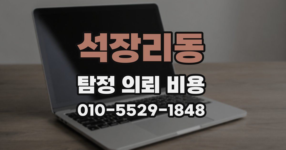 석장리동 탐정 의뢰 비용