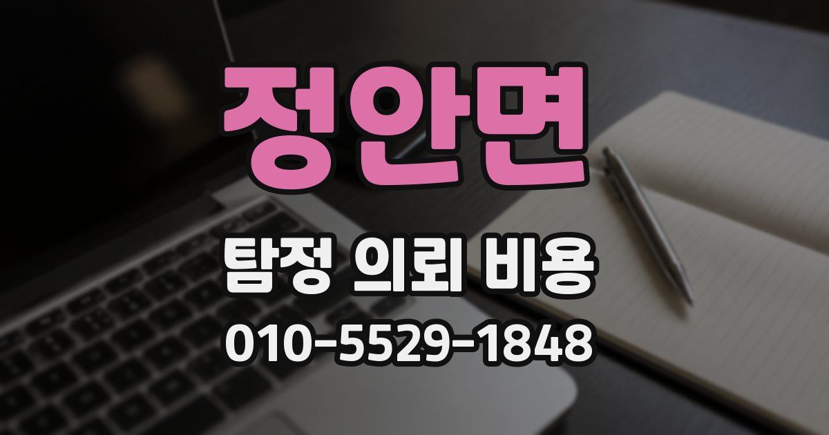 정안면 탐정 의뢰 비용