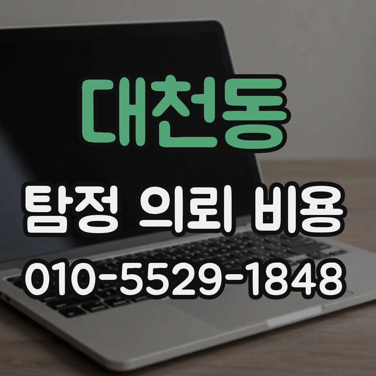 대천동 탐정 의뢰 비용