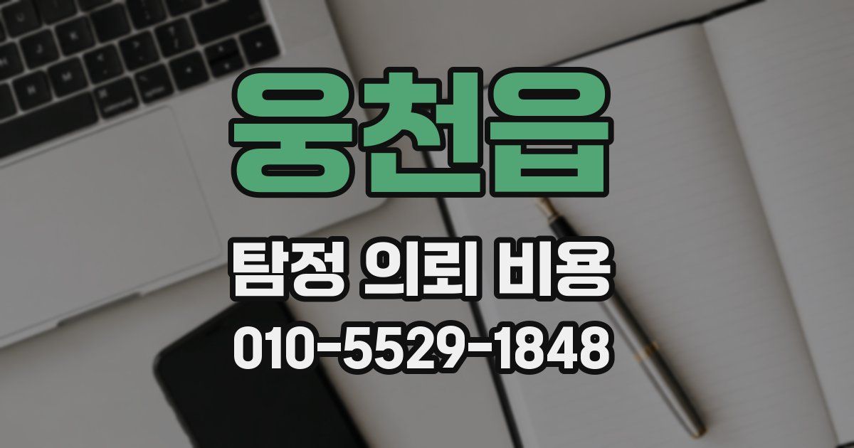 웅천읍 탐정 의뢰 비용