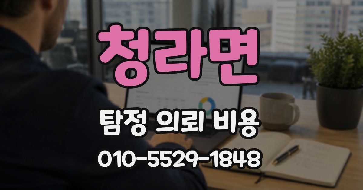 청라면 탐정 의뢰 비용
