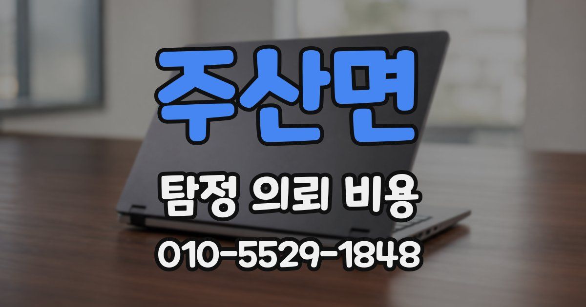 주산면 탐정 의뢰 비용