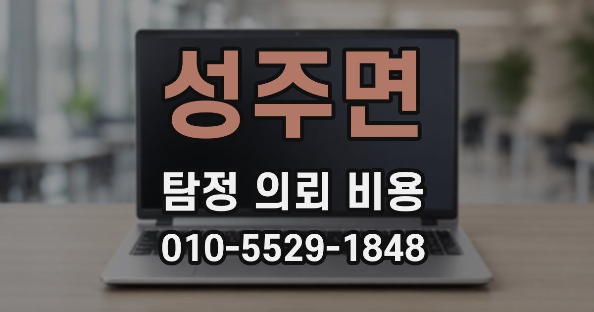 성주면 탐정 의뢰 비용