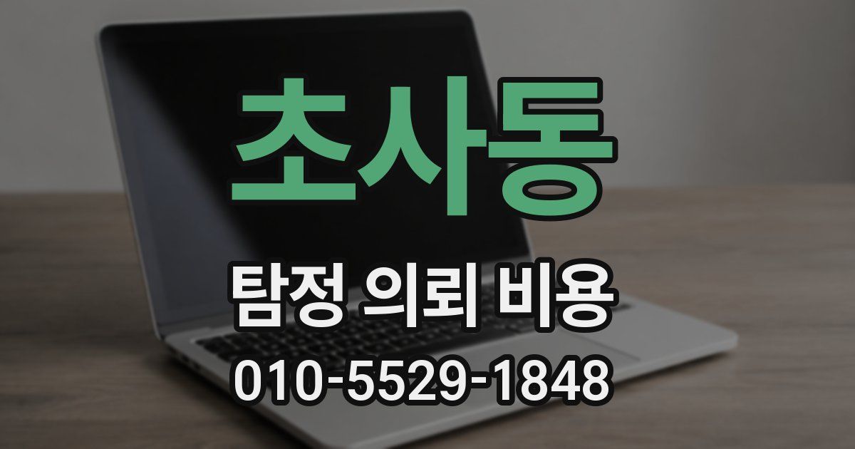 초사동 탐정 의뢰 비용