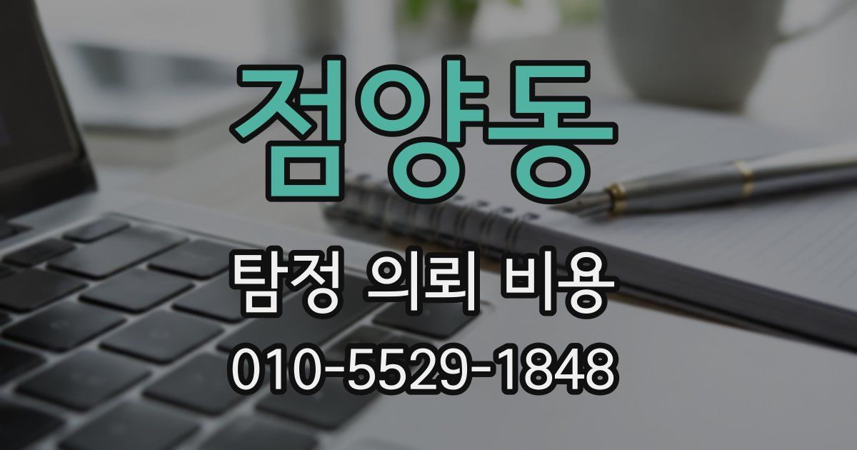 점양동 탐정 의뢰 비용