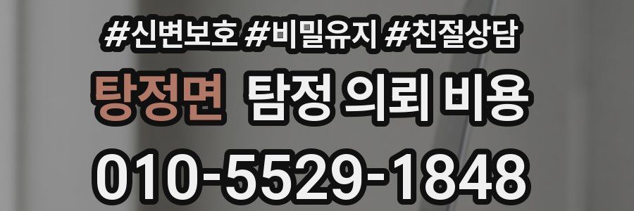 탕정면 탐정 의뢰 비용