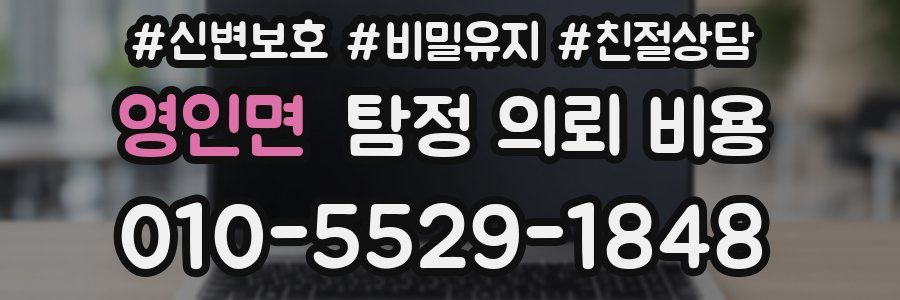 영인면 탐정 의뢰 비용