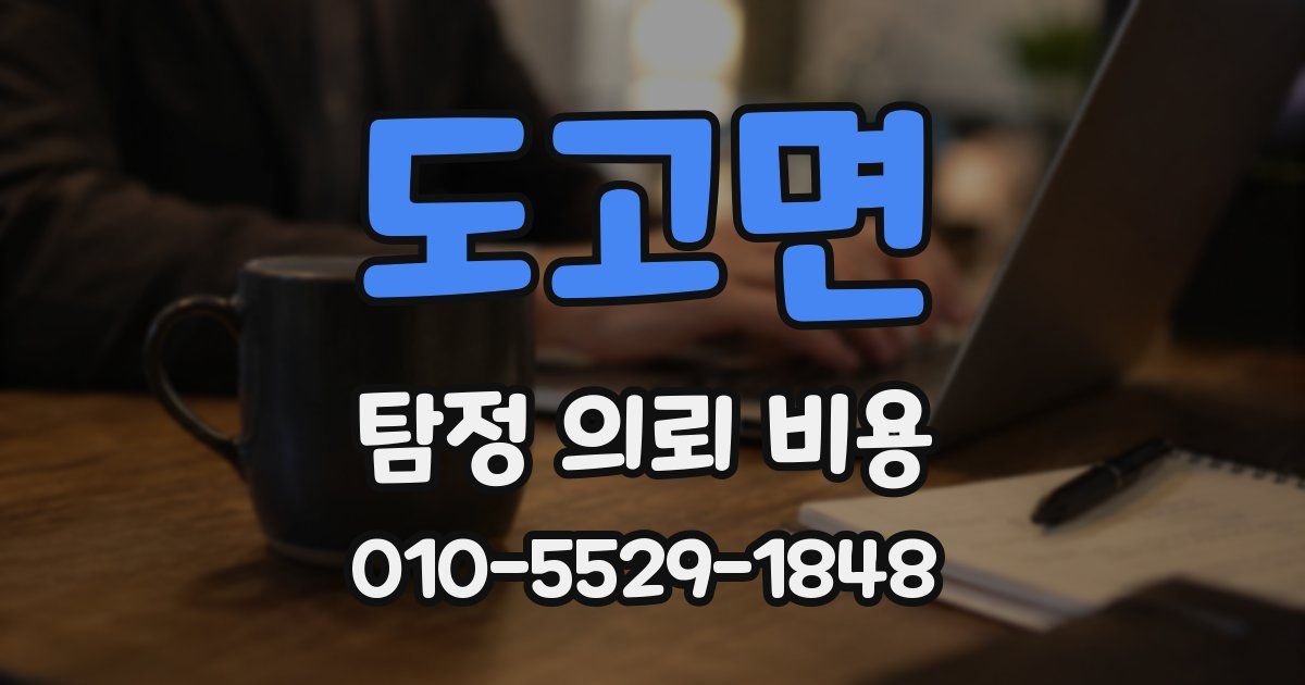 도고면 탐정 의뢰 비용