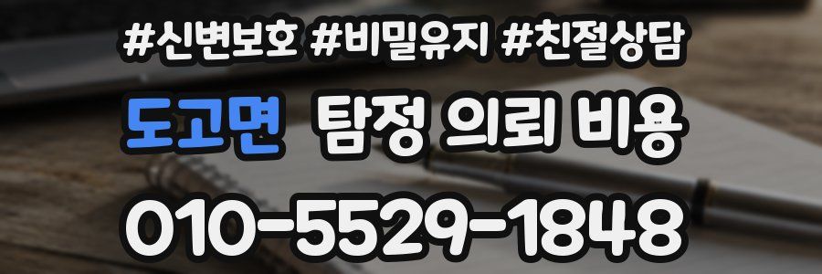도고면 탐정 의뢰 비용