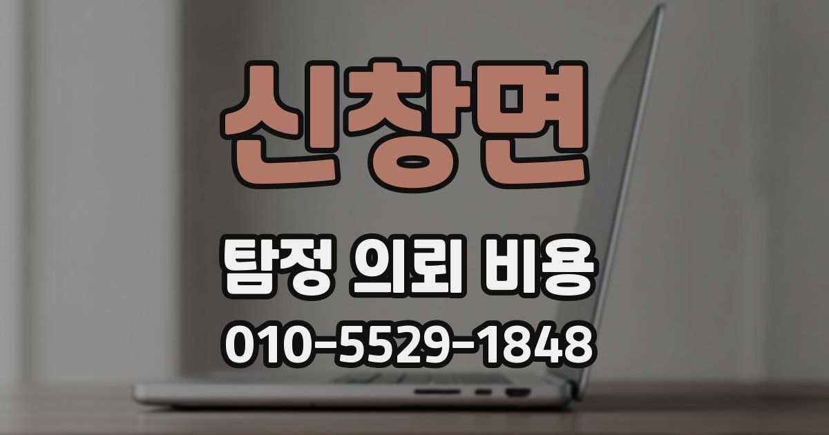 신창면 탐정 의뢰 비용