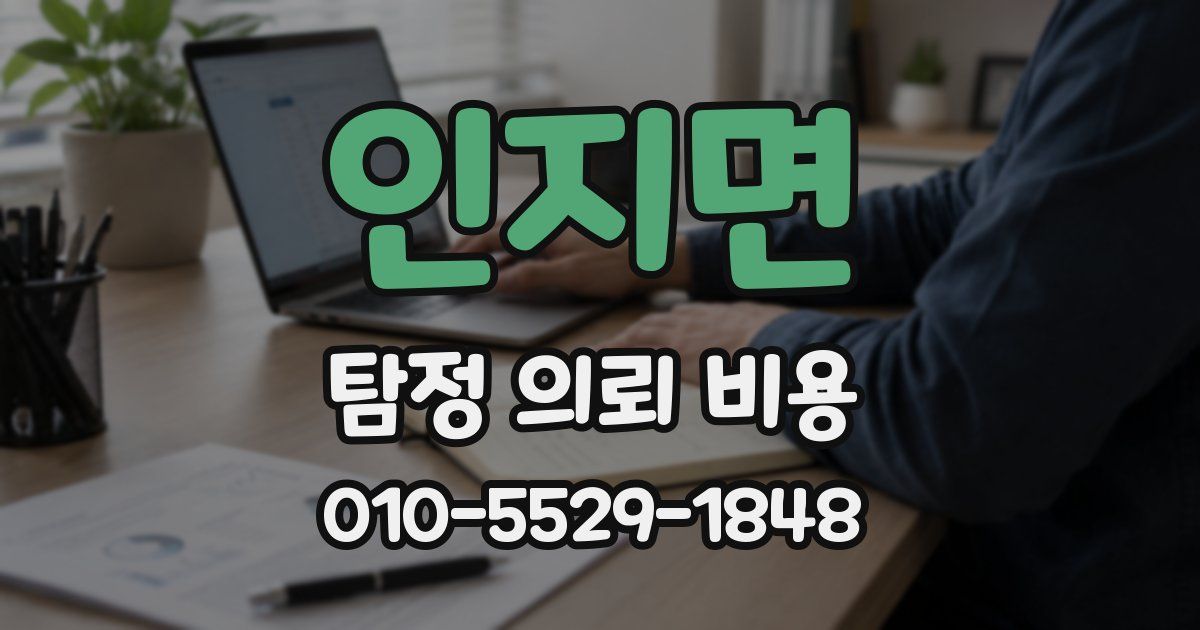 인지면 탐정 의뢰 비용