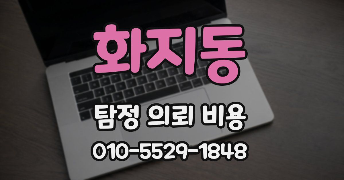 화지동 탐정 의뢰 비용