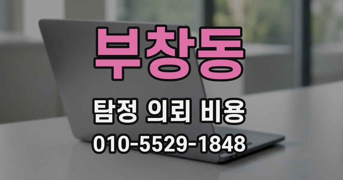 부창동 탐정 의뢰 비용