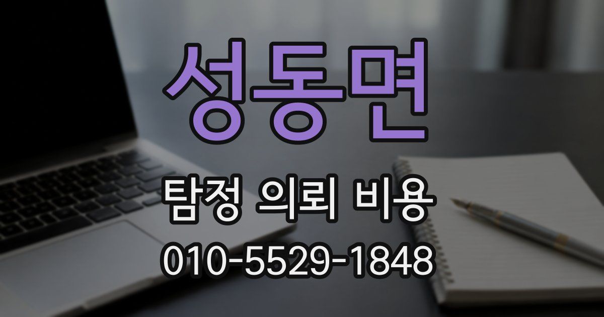 성동면 탐정 의뢰 비용