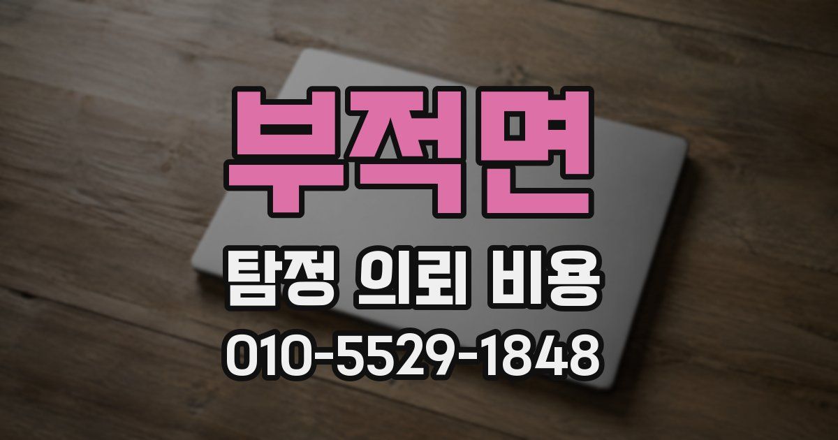 부적면 탐정 의뢰 비용