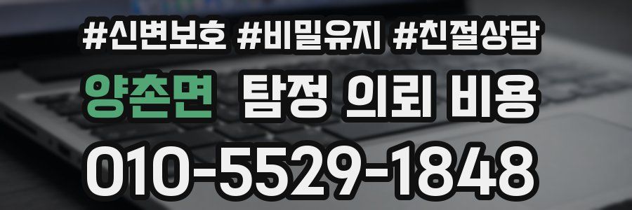 양촌면 탐정 의뢰 비용