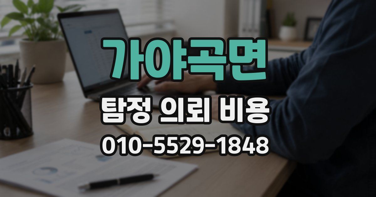 가야곡면 탐정 의뢰 비용