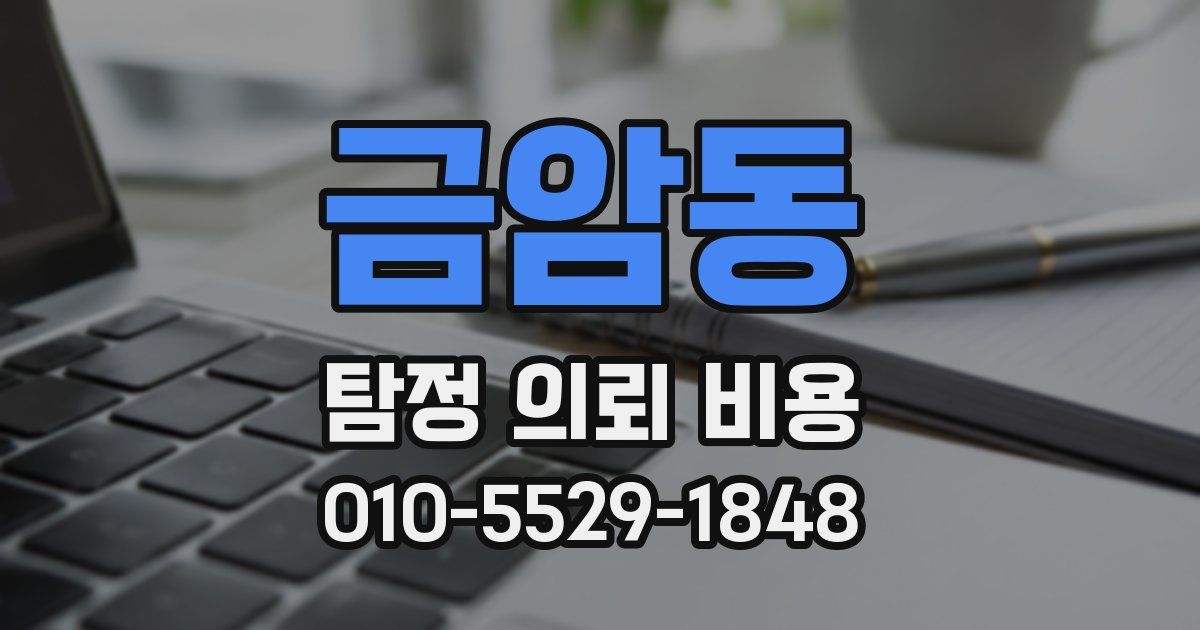 금암동 탐정 의뢰 비용