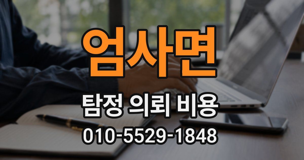 엄사면 탐정 의뢰 비용