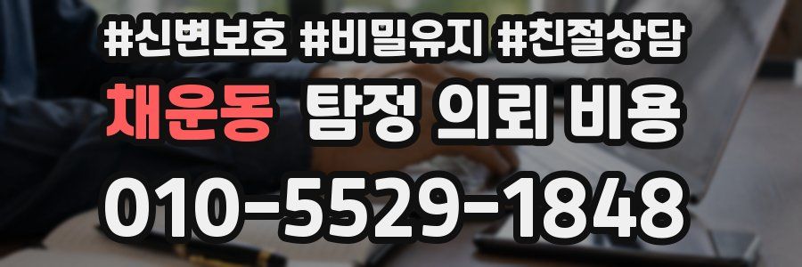 채운동 탐정 의뢰 비용