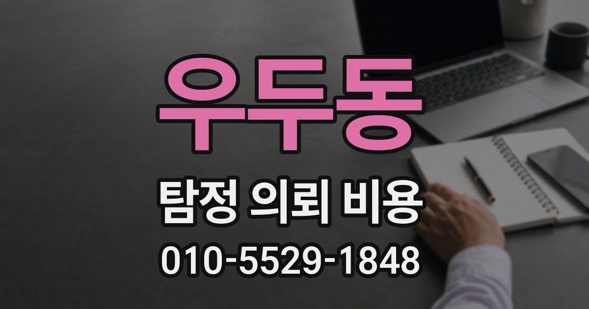 우두동 탐정 의뢰 비용