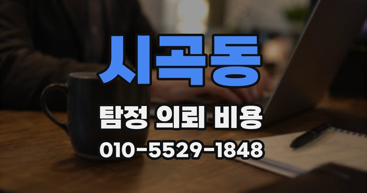 시곡동 탐정 의뢰 비용