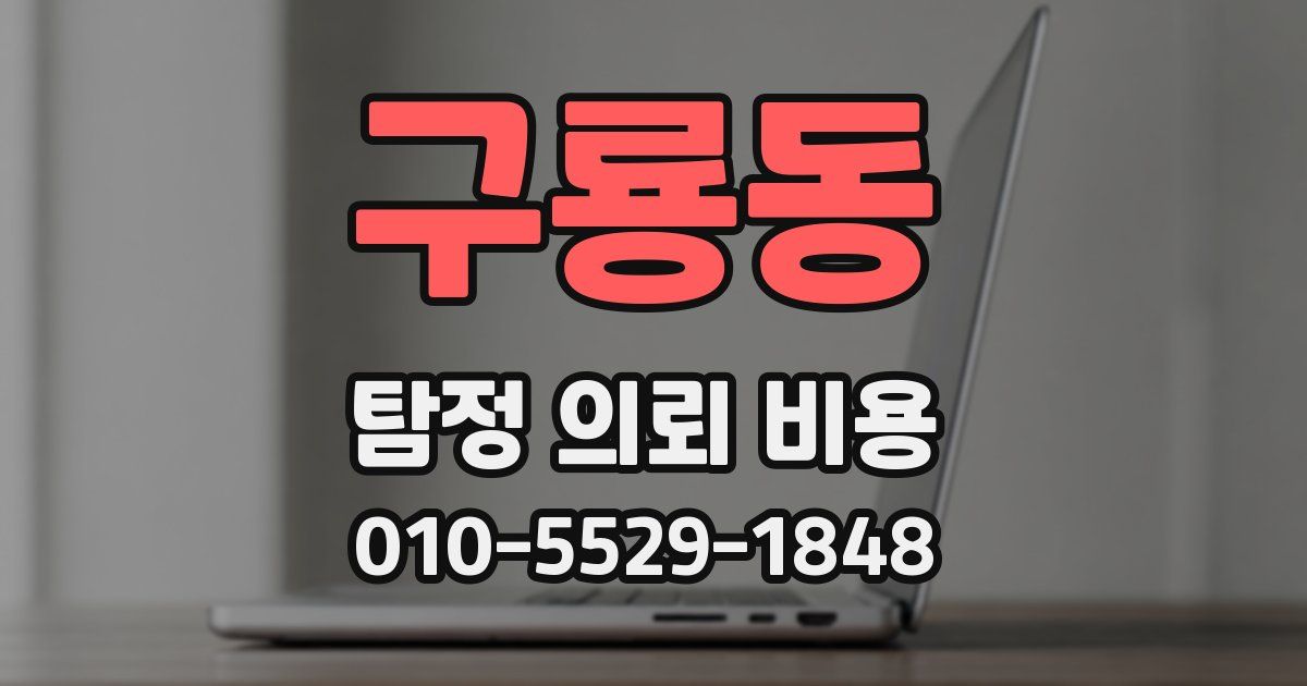 구룡동 탐정 의뢰 비용