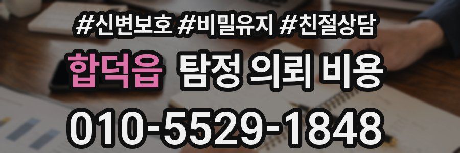 합덕읍 탐정 의뢰 비용